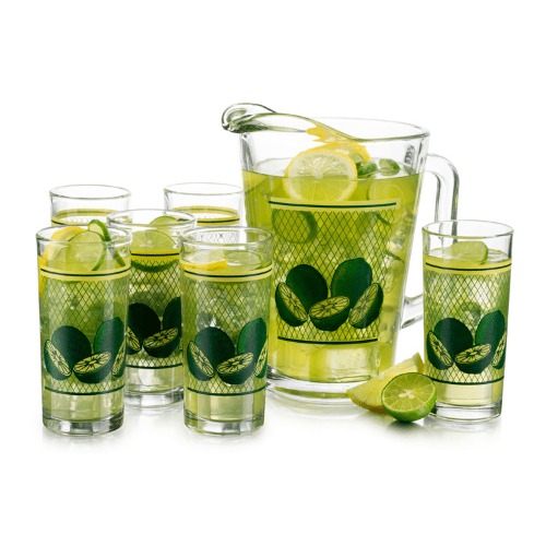 JUEGO DE AGUA DE 7 PIEZAS LIMONES #7972 - 1718039