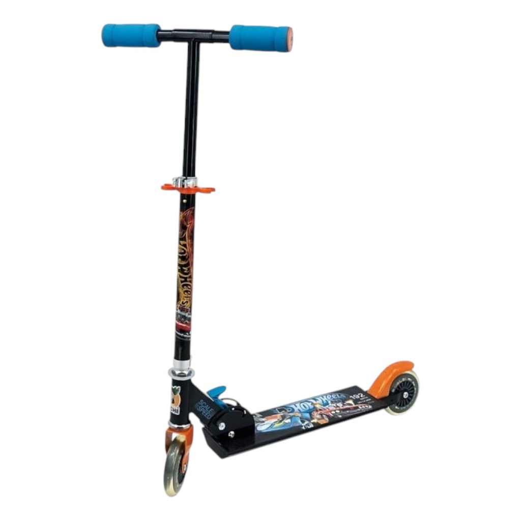 SCOOTER APACHE PLEGABLE 100 mm HOT WHEELS - SCOT-100MM-HW