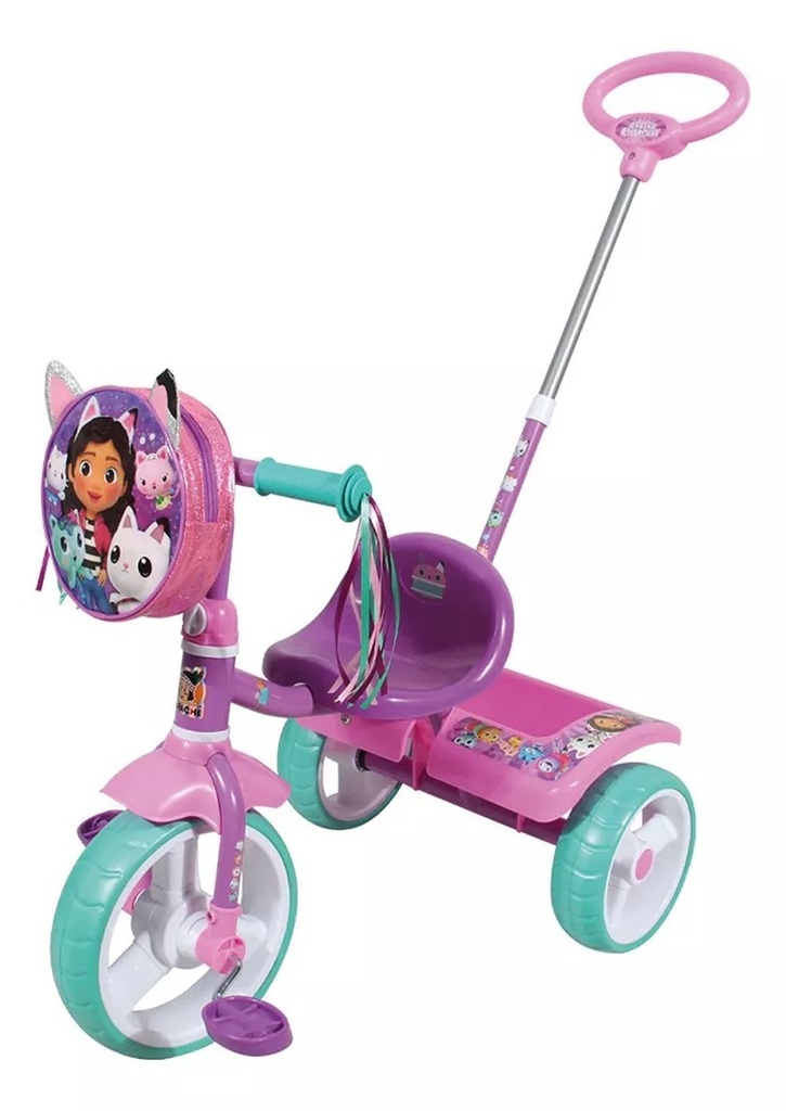 TRICICLO APACHE CON BARRA DE EMPUJE GABBYS DOLLHOUSE - PB-911-GAB