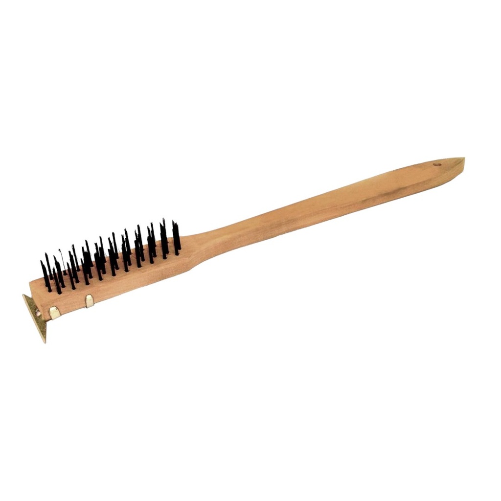 CEPILLO HEAVY DUTY CERDA ALAMBRE CON RASPADOR 20" - WDBS020H