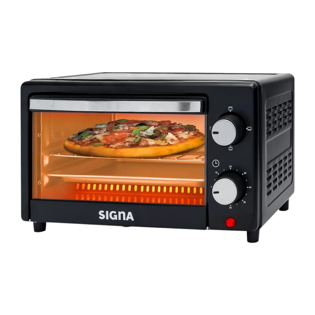 HORNO TOSTADOR ELÉCTRICO NEGRO 800w DE 9.3 L - EL28C1