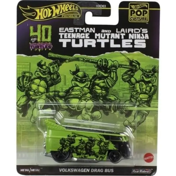 HW PREMIUM POP CULTURE TORTUGAS NINJA 40 VOLKSWAGEN DRAG BUS M/M RR - HVJ46
