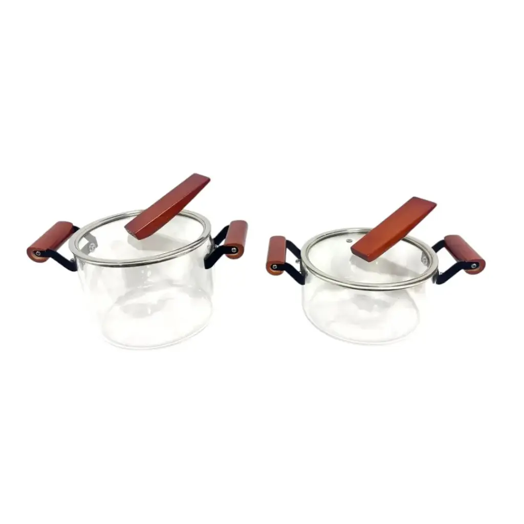 BATERÍA VANCOUVER DE VIDRIO BOROSILICATO ARROCERA 2.5 L Y OLLA DE 4 L - MJVD2540