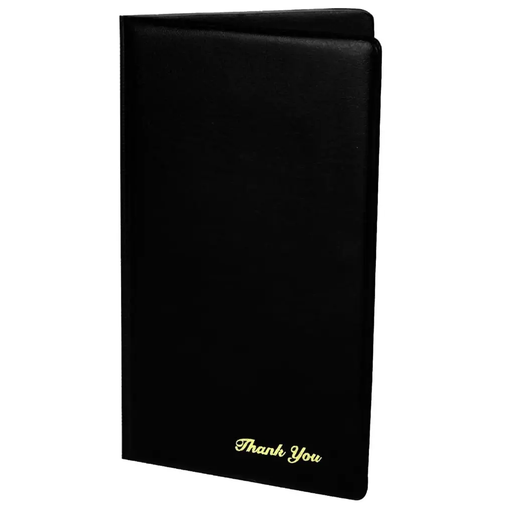 PORTA CUENTA NEGRO TIPO PIEL 14 x 24 cm - PCPC-1BL
