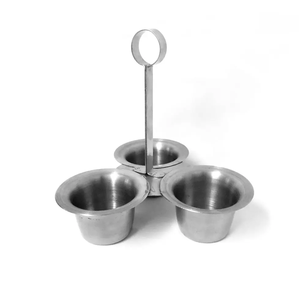 SALSERA CONVOY CON 3 RECIPIENTES DE ACERO INOXIDABLE - DAI-1424