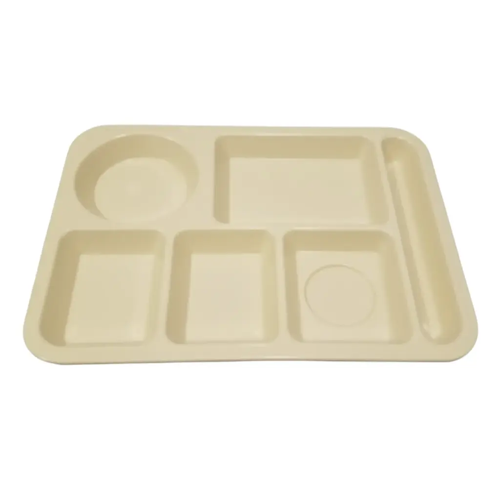 CHAROLA DE 6 DIVISIONES DE MELAMINA BEIGE (35 x 25 x 2.5 cm) - MCPLMCH3525