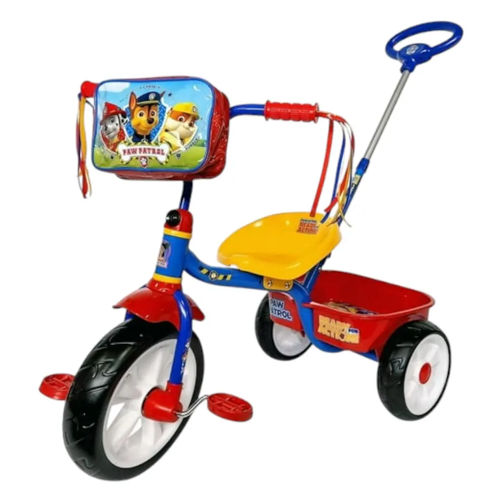 TRICICLO APACHE PAW PATROL DE LUXE CON CAJUELA Y BARRA DE EMPUJE R12 - 930133