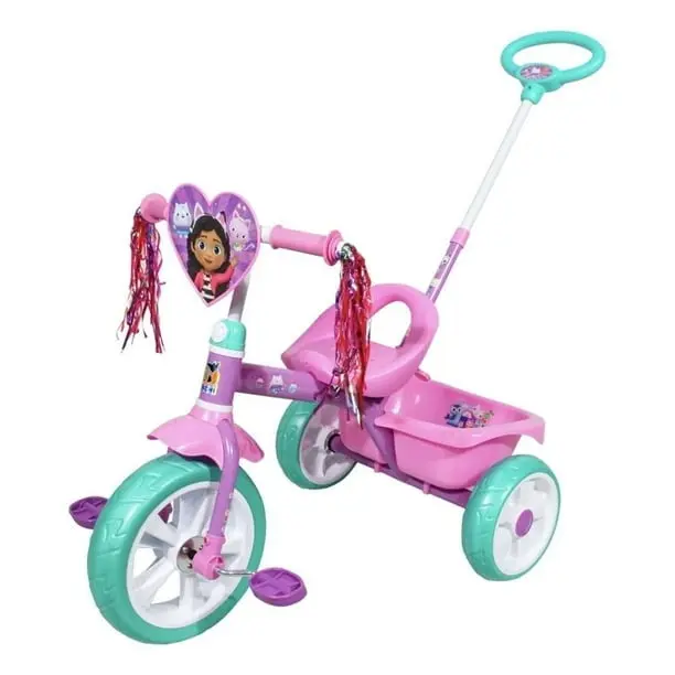 TRICICLO APACHE CLÁSICO GABBYS DOLLHOUSE CON BARRA DE EMPUJE - PB-CTGA