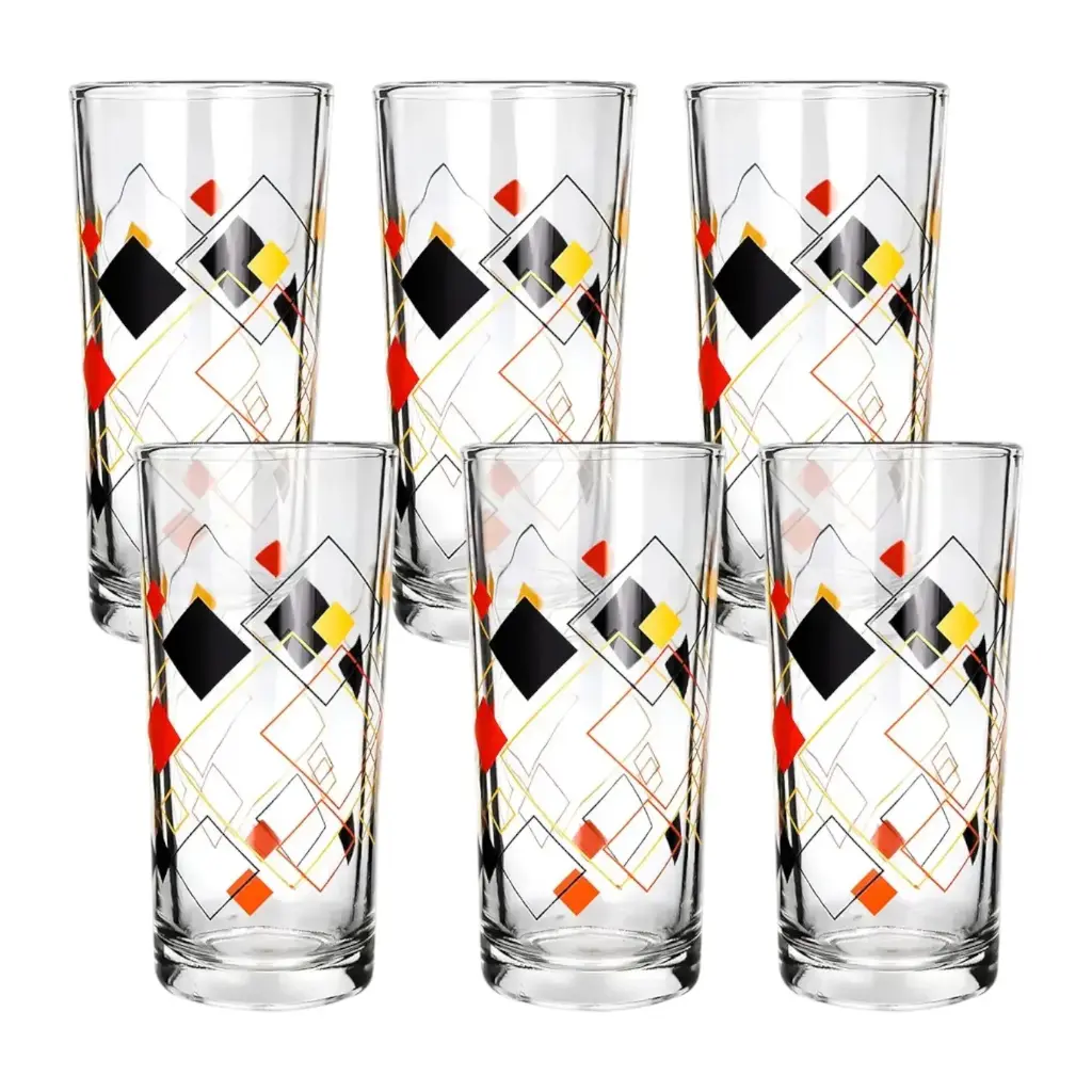 JUEGO DE 6 VASOS ROMBOS #9660 - 1724081