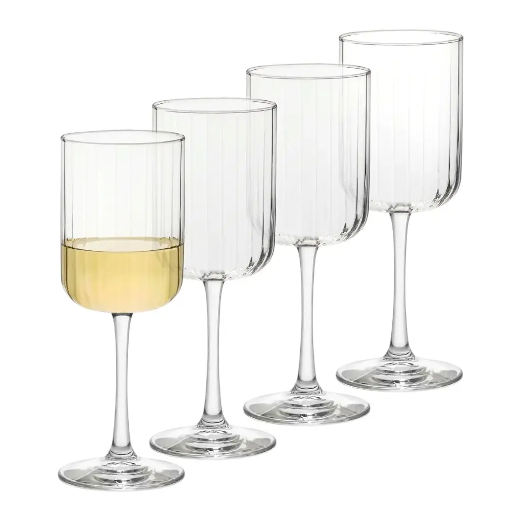 JUEGO DE 4 COPAS LIBBEY PANELLO PARA VINO BLANCO 13.5 oz / 400 ml - 9728869