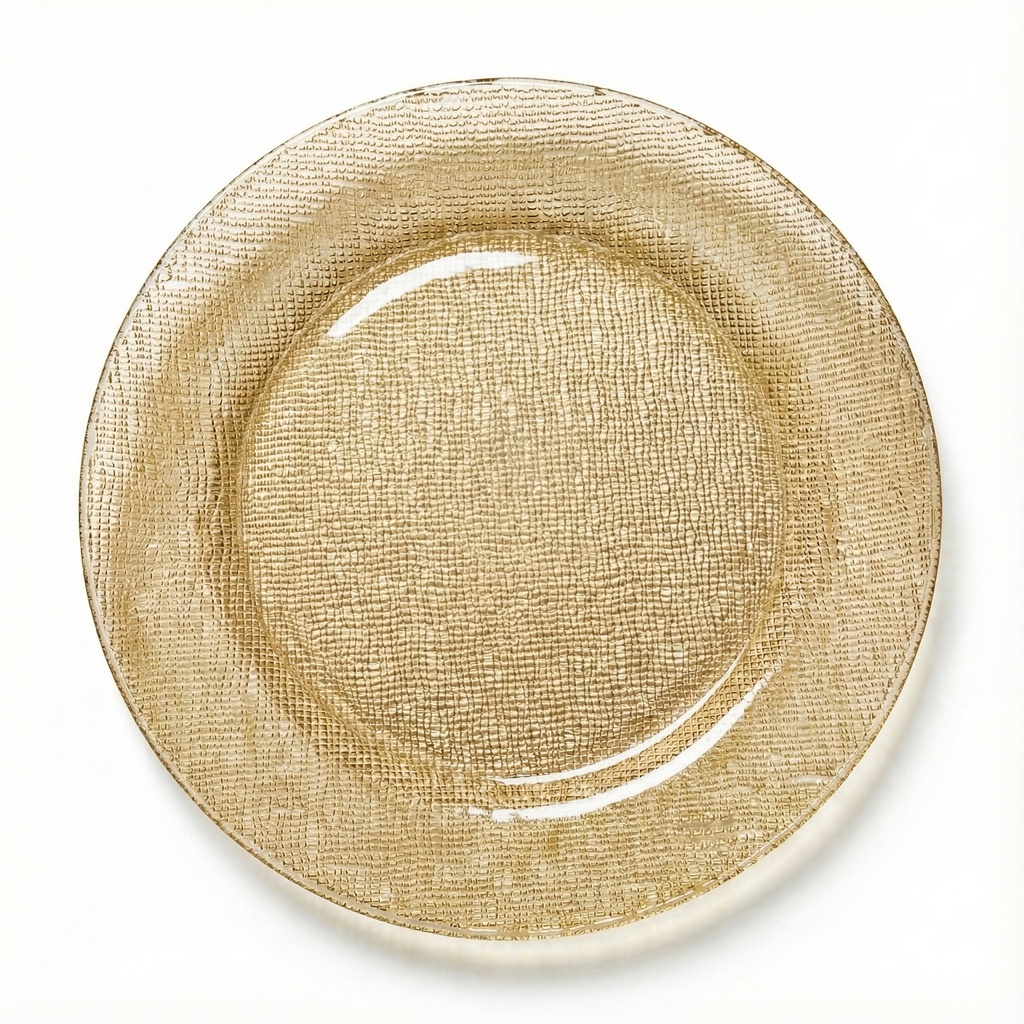 PLATO DE VIDRIO LIBBEY YUTE GOLD 27 cm #C131 - 1713557 