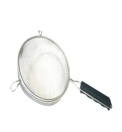 [060315] COLADOR DE ACERO INOXIDABLE CON DOBLE MALLA Y MANGO DE PLÁSTICO 20 cm - 022-009-005