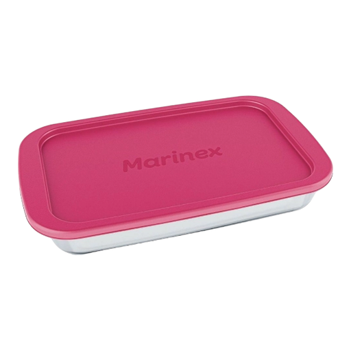 [057594] REFRACTARIO MARINEX DE VIDRIO RECTANGULAR C/TAPA 2.2L #6534C