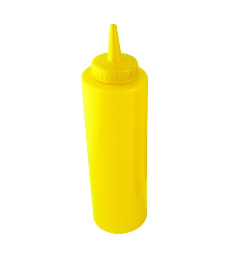 [059445] BOTELLA DISPENSADORA DE PLÁSTICO AMARILLA 12 oz - 023-001-013