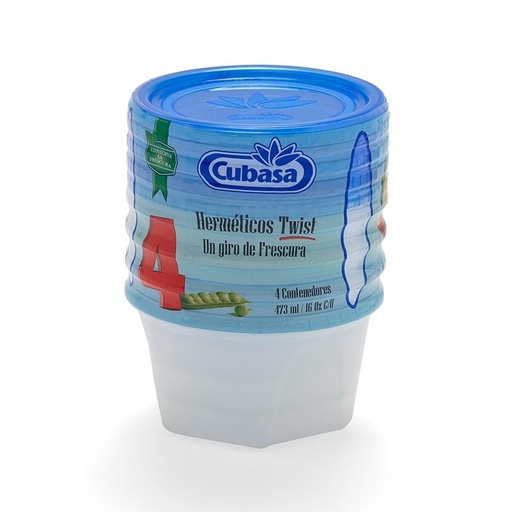 [050901] JUEGO 4 HERMETICOS TWIST 473ml - 1933