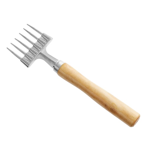 [053005] PICAHIELO DE LUJO MANGO MADERA 6 PUNTAS - IRCP008 DS1503