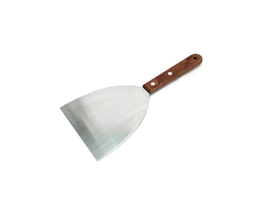 [060782] ESPATULA PLANA PARA PLANCHA 3.5" CON MANGO DE MADERA - 020-002-003