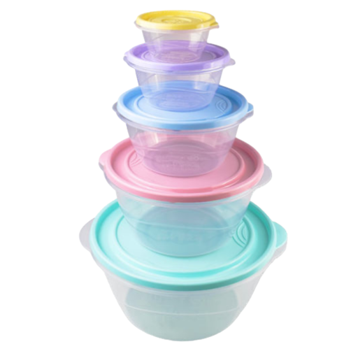 [061106] RECIPIENTE FLOWER SET DE 5 PZS No MX-187