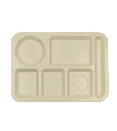[061229] CHAROLA DE 6 DIVISIONES DE MELAMINA BEIGE D08 - 004-008-116
