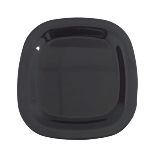 [061446] PLATO ENSALADA CUADRADO 8" MELAMINA NEGRO DIAMANTE - 105-015-129