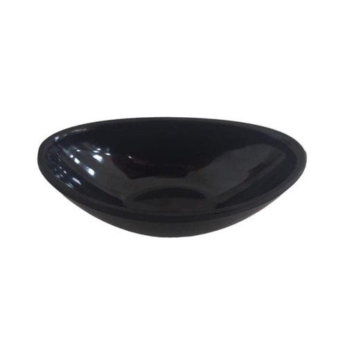 [061449] MINI PLATO OVALADO HONDO 10cm MELAMINA NEGRO DIAMANTE - 105-015-149
