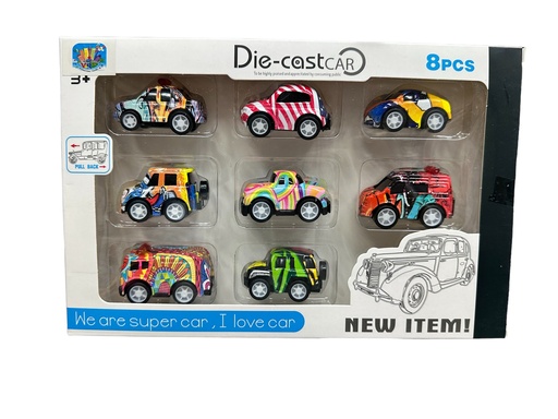 [061621] SET DE 8 VEHÍCULOS DIE-CAST - 836E-002A