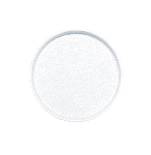 [061662] PLATO REDONDO CON PESTAÑA 23cm MELAMINA BLANCA MATE - 105-021-023
