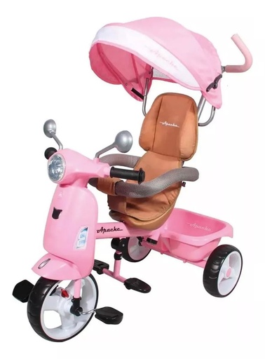 [061777] TRICICLO APACHE EVOLUCIÓN 3 EN 1 TIPO MOTO ROSA - LC-STMT-C
