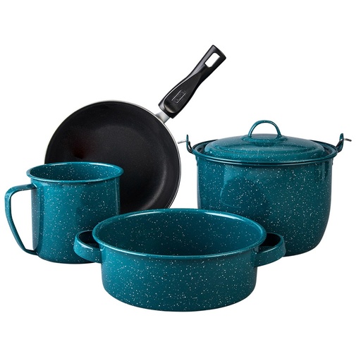 [062081] BATERÍA DE COCINA CINSA CLÁSICA 5 PIEZAS MARÍA JOSÉ VERDE BEETLEWING - 321034
