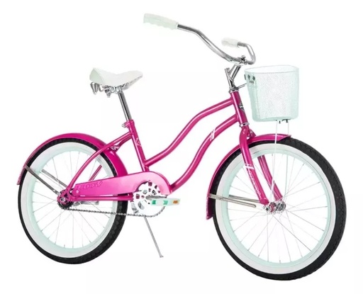 [062114] BICICLETA HUFFY RODADA 20 SUMMERLAND ROSA CON CANASTA - M3991