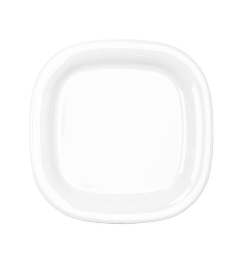 [062616] PLATO ENSALADA CUADRADO BLANCO DIAMANTE 10" - 105-009-130