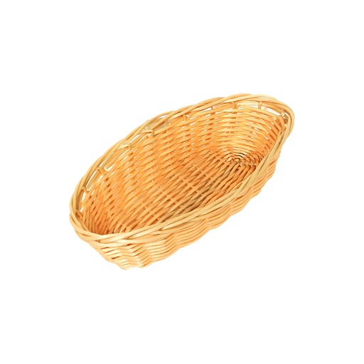 [062779] CANASTA PANERA OBLONGA COLOR NATURAL PLASTICO 21cm x 11cm x 5cm - DS1220 PLBB850