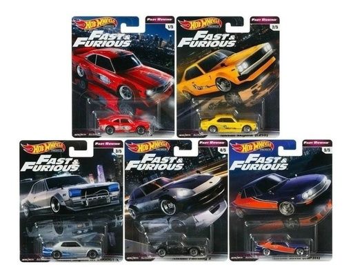 [062963] HW FAST & FURIOUS FAST REWIND SERIE COMPLETA 5/5 (INCLUYE 5 PROTECTORES)
