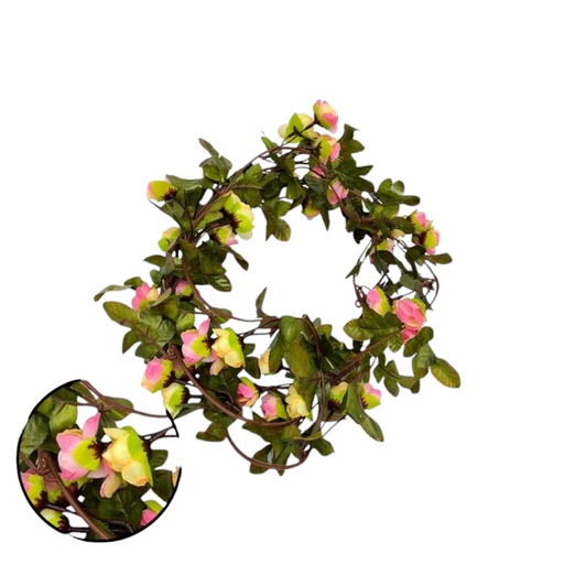 [063350] GUIA FLOR 210CM ROSA CON CHAMPAN - 5875979