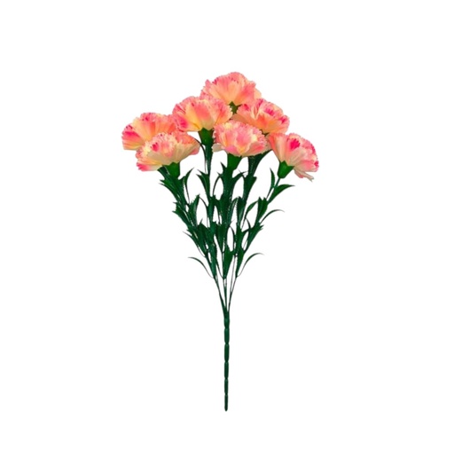 [063373] RAMO CLAVEL BORDE ROSA 7 CABEZAS 45CM - 5869060