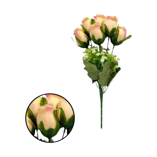 [063422] RAMO FLOR 6 CABEZAS 35CM CHAMPAN - 5814882