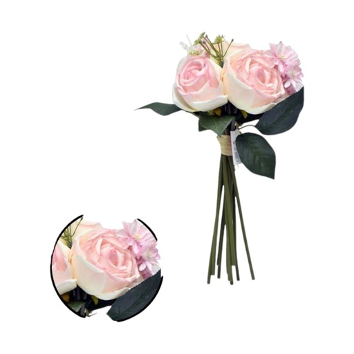 [063469] RAMO FLOR 6 ROSAS 30CM ROSA - 5813032