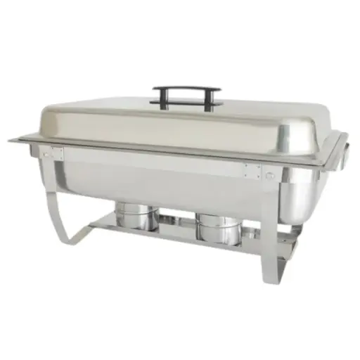 [064196] CHAFFER TAPA ASA PLÁSTICA Y BASE PLEGABLE, ACERO INOXIDABLE 8 QTS - SLRCF001F