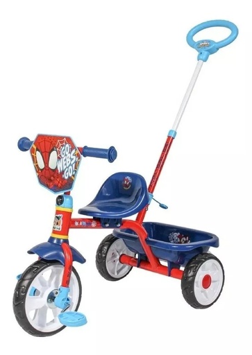 [064266] TRICICLO APACHE CON BARRA DE EMPUJE SPIDERMAN - PB-911-SM-I