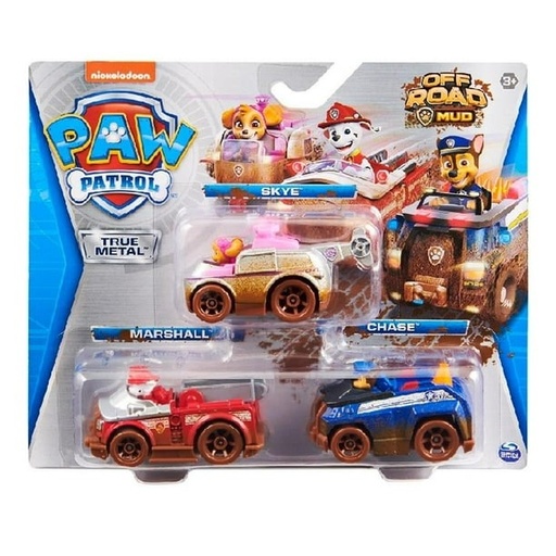 [064511] PAW PATROL SET DE 3 VEHÍCULOS METAL - 6060795