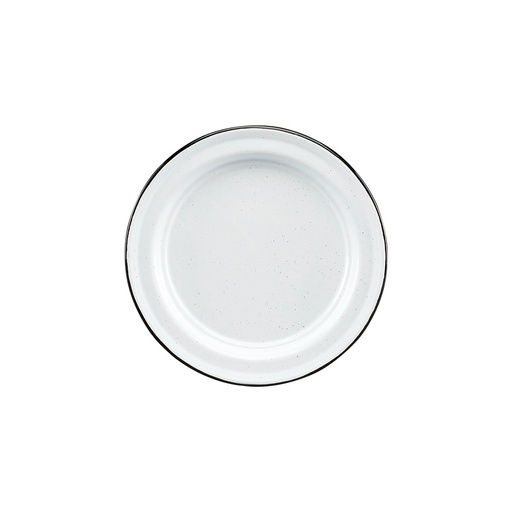 [064518] PLATO PLANO BLANCO JASPEADO 26 cm - 317420