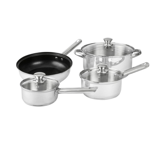 [064521] BATERÍA BERLÍN DE ACERO INOXIDABLE CON 7 PIEZAS - 320687