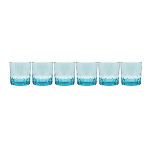 [064538] JUEGO DE 6 VASOS KRISTALINO AZUL ZAFIRO #B091 - 1717915