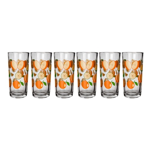 [064542] JUEGO DE 6 VASOS NARANJAS #8360 - 1721978