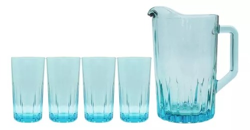 [064559] JUEGO DE AGUA DE 5 PIEZAS AZUL #7433 - 1717910