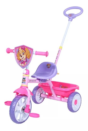 [064590] TRICICLO APACHE ROSA CON BARRA DE EMPUJE PAW PATROL - PB-911-PP-NIÑA