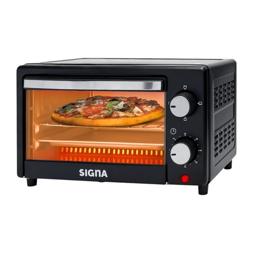 [064717] HORNO TOSTADOR ELÉCTRICO NEGRO 800w DE 9.3 L - EL28C1
