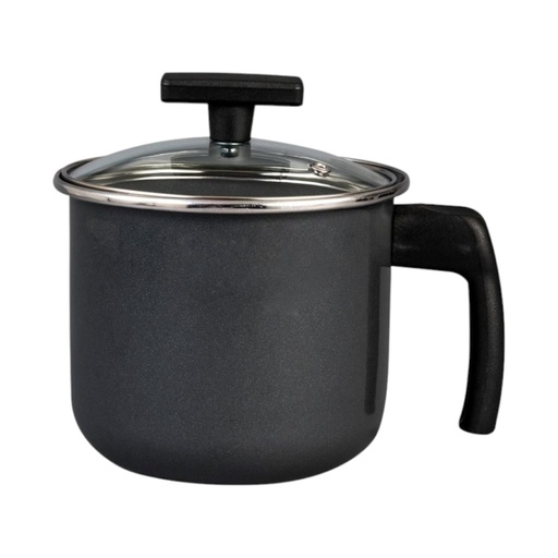 [064763] HERVIDOR RECTO CINSA DURAMAX NEGRO CON TAPA 14 cm - 322207