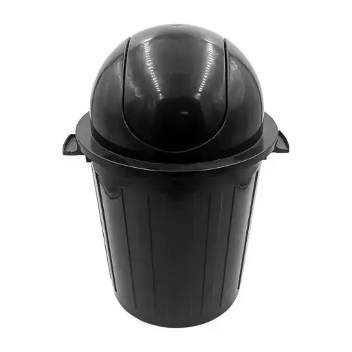[064867] BOTE CON BALANCÍN CHAPIS NEGRO DE 25 LITROS