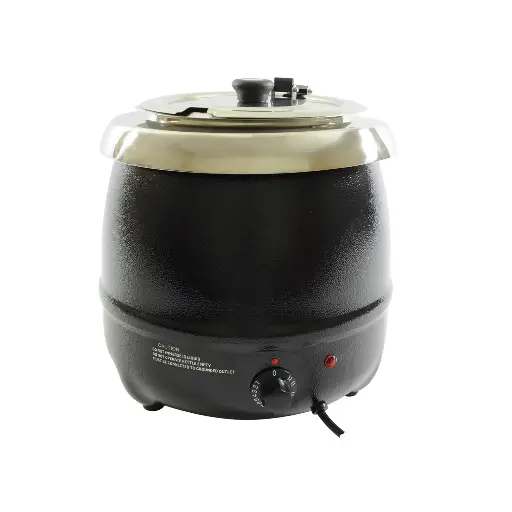 [064878] CALDERO BRUJA SOPA ELECTRICA NEGRA ACERO INOXIDABLE 10.5 QT - SEJ35000C